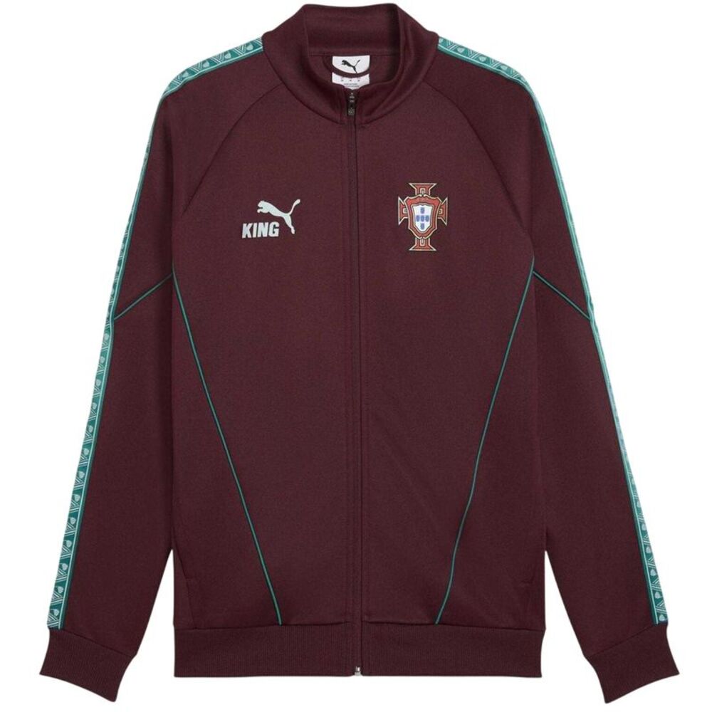 Puma Mens Lightweight Fitted Tracksuit Top / Red/Green